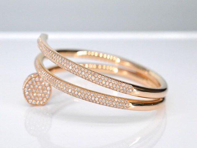 Rosegouden armband met diamanten - afbeelding 5 van  8