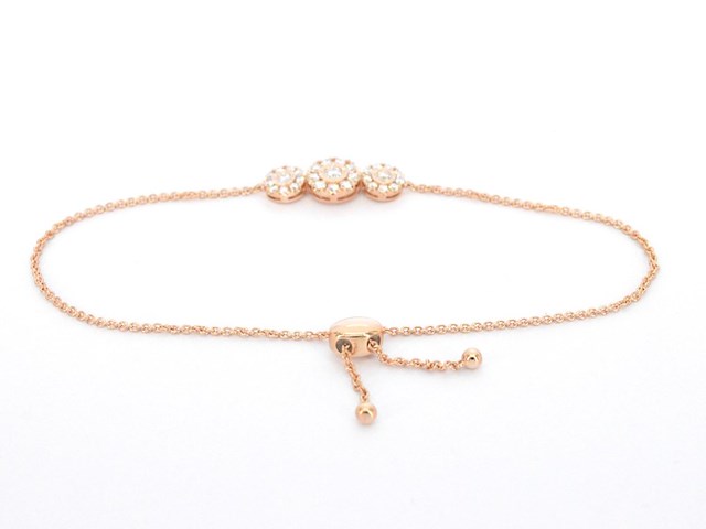 Rosegouden armband met diamanten - afbeelding 3 van  6