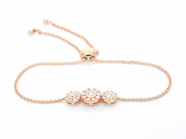 Rosegouden armband met diamanten - afbeelding 1 van  8