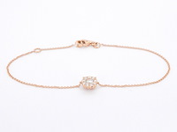 Rosegouden armband met een diamanten bedel