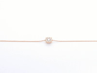Rosegouden armband met een diamanten bedel - afbeelding 4 van  7
