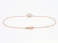 Rosegouden armband met een diamanten bedel - afbeelding 3 van  8