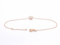 Rosegouden armband met een diamanten bedel - afbeelding 4 van  8
