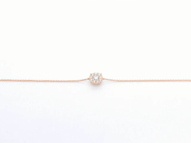 Rosegouden armband met een diamanten bedel - afbeelding 5 van  8