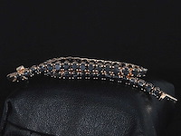 Rosegouden armband met zwarte briljant diamanten 15.00 carat - afbeelding 1 van  9