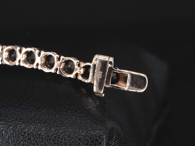 Rosegouden armband met zwarte briljant diamanten 15.00 carat - afbeelding 9 van  9