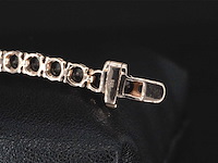Rosegouden armband met zwarte briljant diamanten 15.00 carat - afbeelding 9 van  9