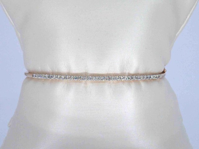 Rosegouden bangle armband met natuurlijke briljant geslepen diamanten - afbeelding 3 van  9