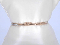 Rosegouden bangle armband met natuurlijke briljant geslepen diamanten - afbeelding 5 van  9