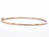 Rosegouden bangle armband met natuurlijke briljant geslepen diamanten - afbeelding 4 van  9