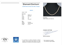 Rosegouden collier 107 briljant geslepen diamanten - afbeelding 5 van  11