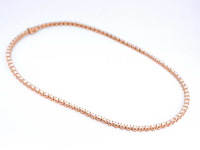 Rosegouden collier 107 briljant geslepen diamanten - afbeelding 9 van  11