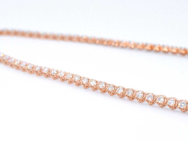 Rosegouden collier 107 briljant geslepen diamanten - afbeelding 10 van  11