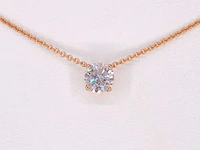 Rosegouden collier briljant 1.00 ct - afbeelding 4 van  10