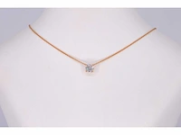 Rosegouden collier briljant 1.00 ct - afbeelding 5 van  10