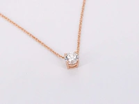 Rosegouden collier briljant 1.00 ct - afbeelding 9 van  10