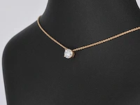 Roségouden collier diamant 1.00 ct - afbeelding 4 van  7