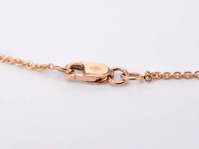 Roségouden collier diamant 1.00 ct - afbeelding 6 van  7