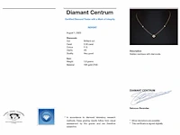 Rosegouden collier klavervier diamant - afbeelding 8 van  8