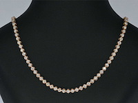Rosegouden collier met 107 briljant geslepen diamanten - afbeelding 4 van  11