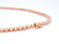 Rosegouden collier met 107 briljant geslepen diamanten - afbeelding 2 van  11
