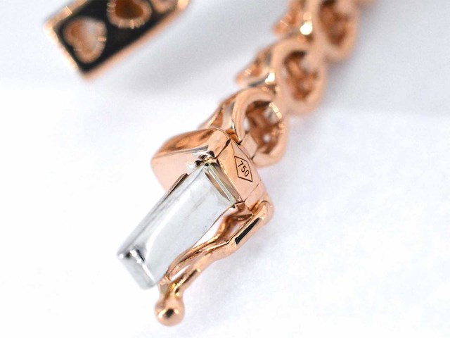 Rosegouden collier met 107 briljant geslepen diamanten - afbeelding 3 van  11