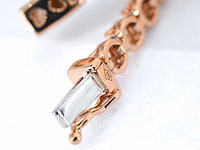 Rosegouden collier met 107 briljant geslepen diamanten - afbeelding 3 van  11