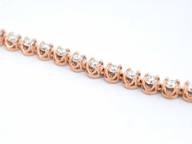 Rosegouden collier met 107 briljant geslepen diamanten - afbeelding 11 van  11