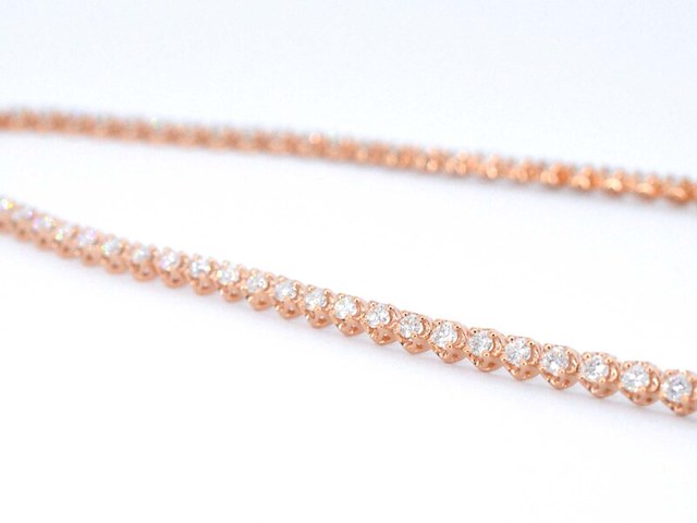 Rosegouden collier met 107 briljant geslepen diamanten - afbeelding 10 van  12