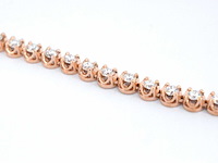 Rosegouden collier met 107 briljant geslepen diamanten - afbeelding 11 van  12