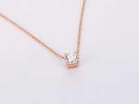 Rosegouden collier met briljant diamant 1.00 carat - afbeelding 6 van  6