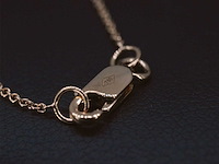 Rosegouden collier met diamanten klaver hanger - afbeelding 7 van  7