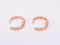 Rosegouden creolen met diamanten - afbeelding 6 van  9