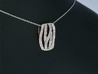 Rosegouden design hanger met briljant diamanten - afbeelding 5 van  8