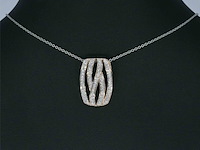 Rosegouden design hanger met briljanten diamanten, excl. ketting - afbeelding 2 van  9