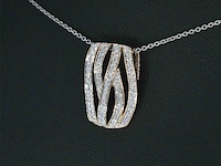 Rosegouden design hanger met briljanten diamanten, excl. ketting - afbeelding 3 van  9