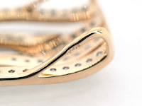 Rosegouden design hanger met briljanten diamanten, excl. ketting - afbeelding 6 van  9