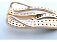 Rosegouden design hanger met briljanten diamanten, excl. ketting - afbeelding 7 van  9
