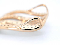 Rosegouden design hanger met witte en zwarte (enhanced) briljant geslepen diamanten - afbeelding 6 van  9