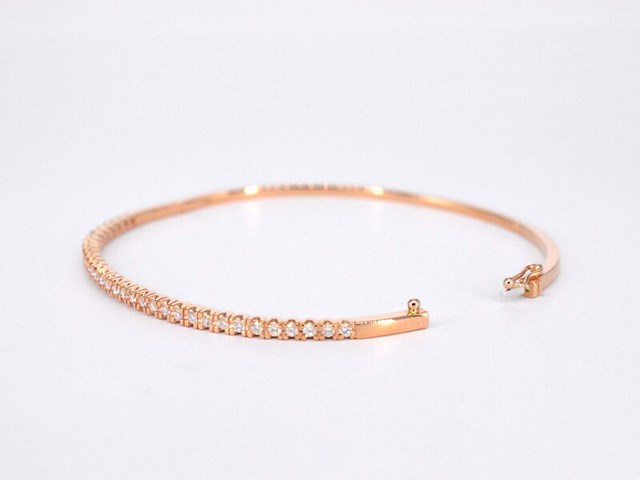 Rosegouden diamanten armband - afbeelding 9 van  12