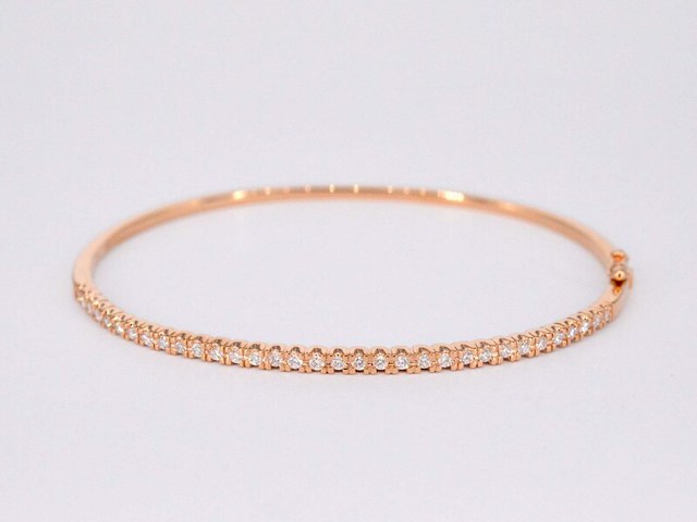 Rosegouden diamanten armband - afbeelding 1 van  12