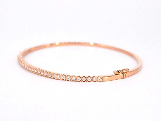 Rosegouden diamanten armband - afbeelding 6 van  12