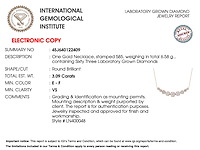 Rosegouden halsketting met hoge kwaliteit diamanten - afbeelding 3 van  8