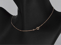 Rosegouden halsketting met hoge kwaliteit diamanten - afbeelding 7 van  8