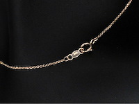 Rosegouden halsketting met hoge kwaliteit diamanten - afbeelding 8 van  8
