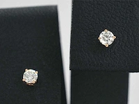 Rosegouden oorbellen diamant
