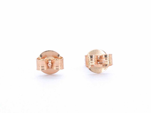 Rosegouden oorbellen met diamant - afbeelding 2 van  11