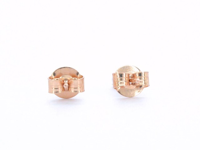 Rosegouden oorbellen met diamant - afbeelding 10 van  10
