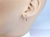 Rosegouden oorbellen met diamanten - afbeelding 2 van  9