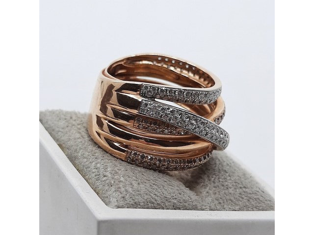 Roségouden ring, 18 karaats, al coro - afbeelding 2 van  16